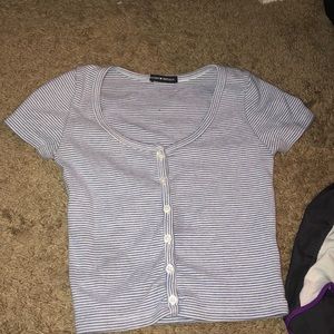 Brandy Stripped Button Up